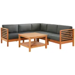 Loungegarnitur 14-teilig 204/204 cm