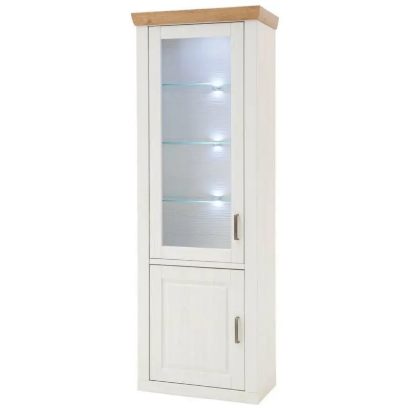 Vitrine in Eichefarben, Pinienfarben