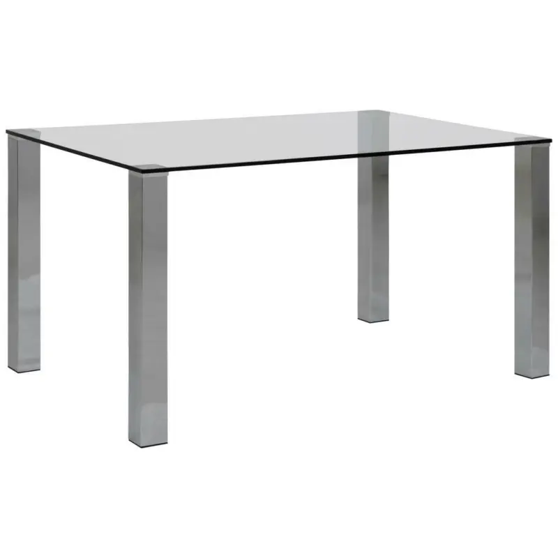 Esstisch in Metall, Glas 140/90/75 cm