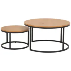 Couchtisch in Metall, Holzwerkstoff 80/80/44,5 cm