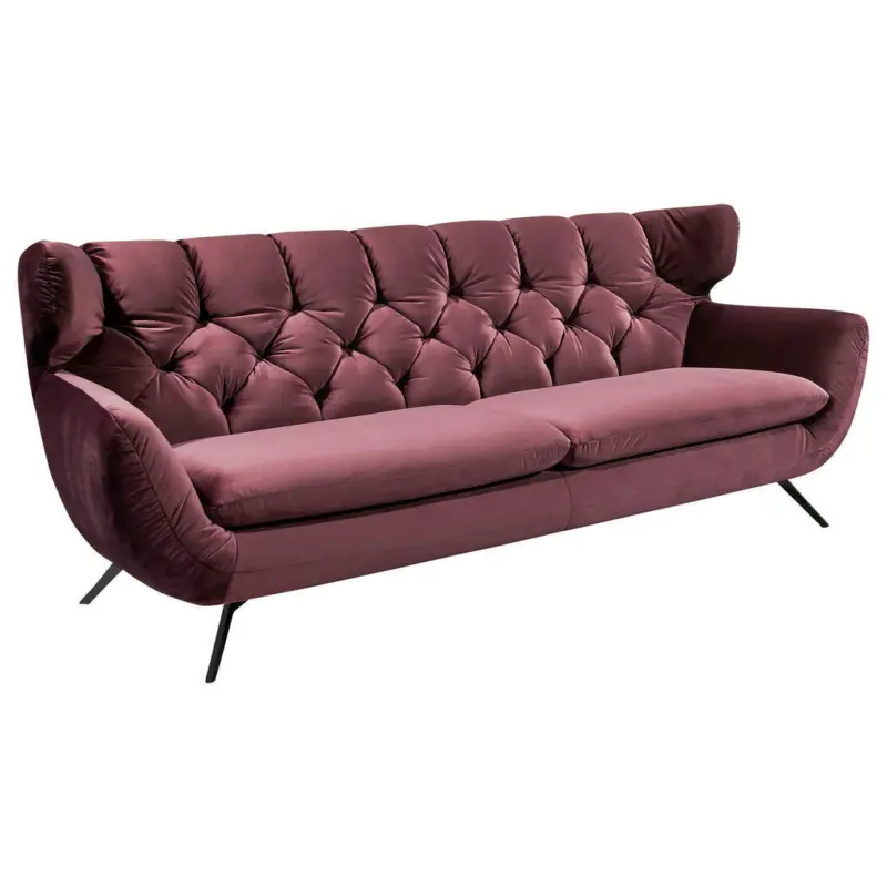 Chesterfield-Sofa in Velours Lila