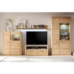 Wohnwand 357/209/51 cm in Eichefarben
