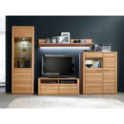 Wohnwand 319/209/51 cm in Kernbuche