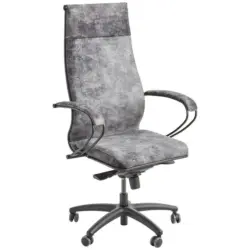 Drehstuhl in Velours Schwarz