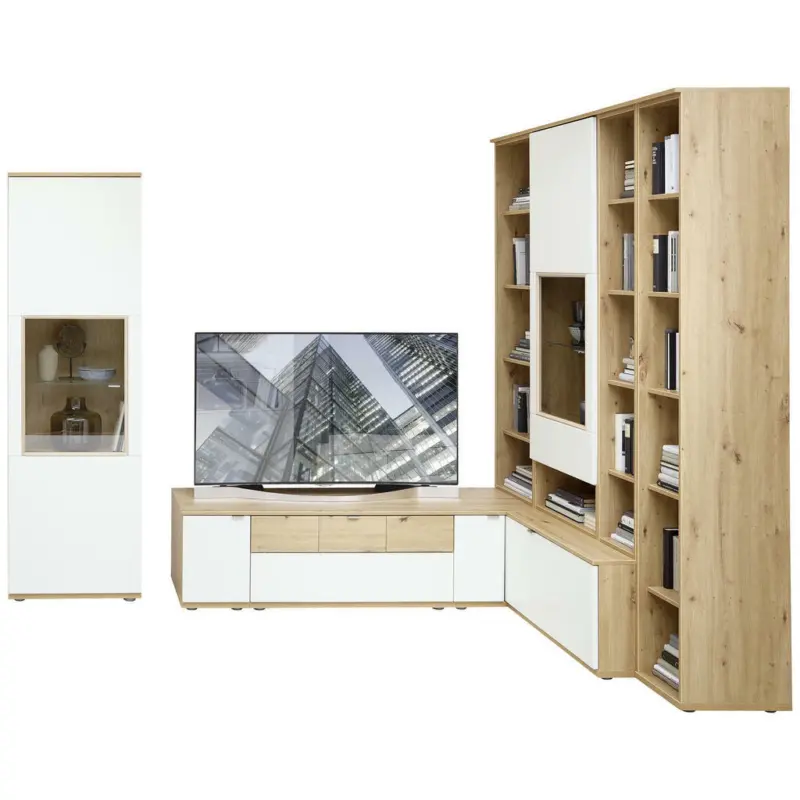 Wohnwand 270x165/215/40-53 cm in Alteiche