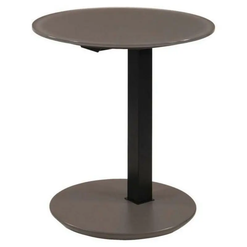 Beistelltisch in Metall, Glas, Holzwerkstoff 50/50/49-77 cm