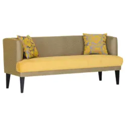 Sitzbank 210/83/70 cm in Gelb, Grau, Schwarz