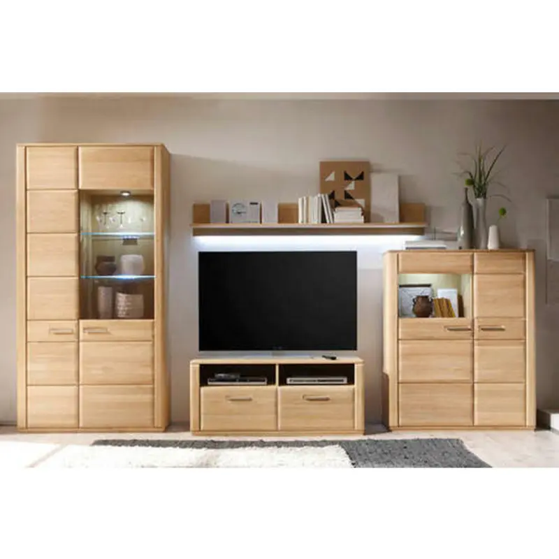 Wohnwand 357/209/51 cm in Eichefarben