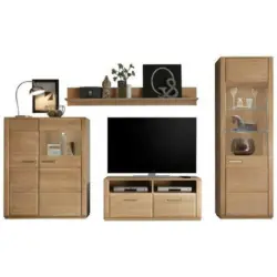 Wohnwand 319/209/51 cm in Eichefarben