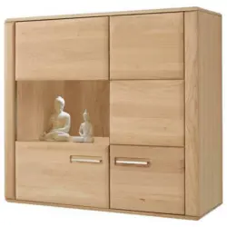 Hängevitrine in Eichefarben