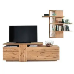 Wohnwand 280/200/45 cm in Eichefarben