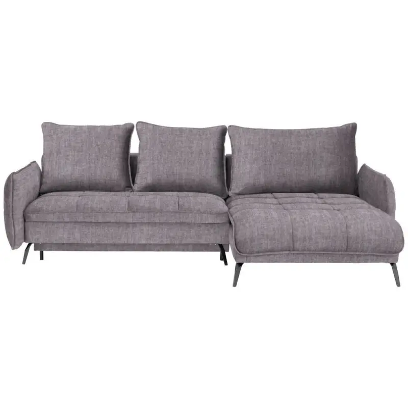 Ecksofa in Flachgewebe Grau