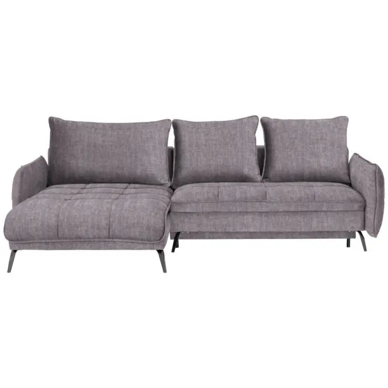 Ecksofa in Flachgewebe Grau
