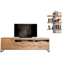 Wohnwand 265/183/50 cm in Eichefarben