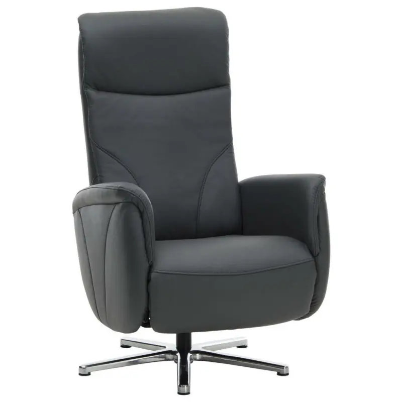 Relaxsessel in Leder Anthrazit