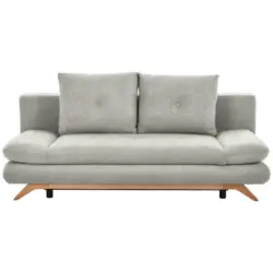 Schlafsofa in Webstoff Beige