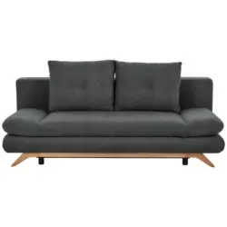 Schlafsofa in Webstoff Dunkelbraun