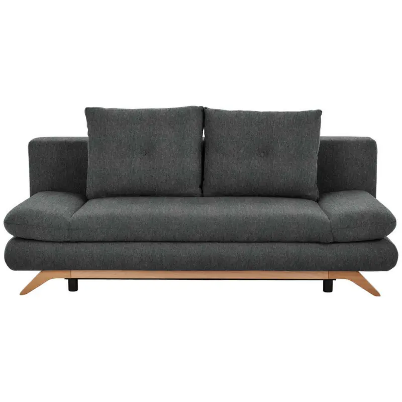 Schlafsofa in Webstoff Dunkelbraun
