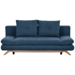 Schlafsofa in Webstoff Dunkelblau