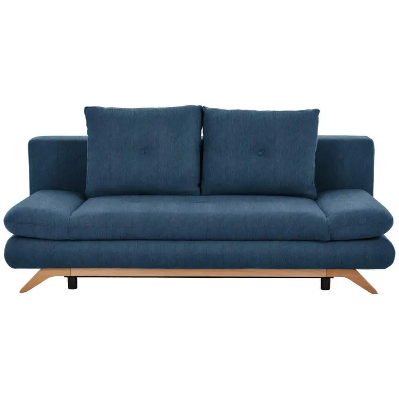 Schlafsofa in Webstoff Dunkelblau