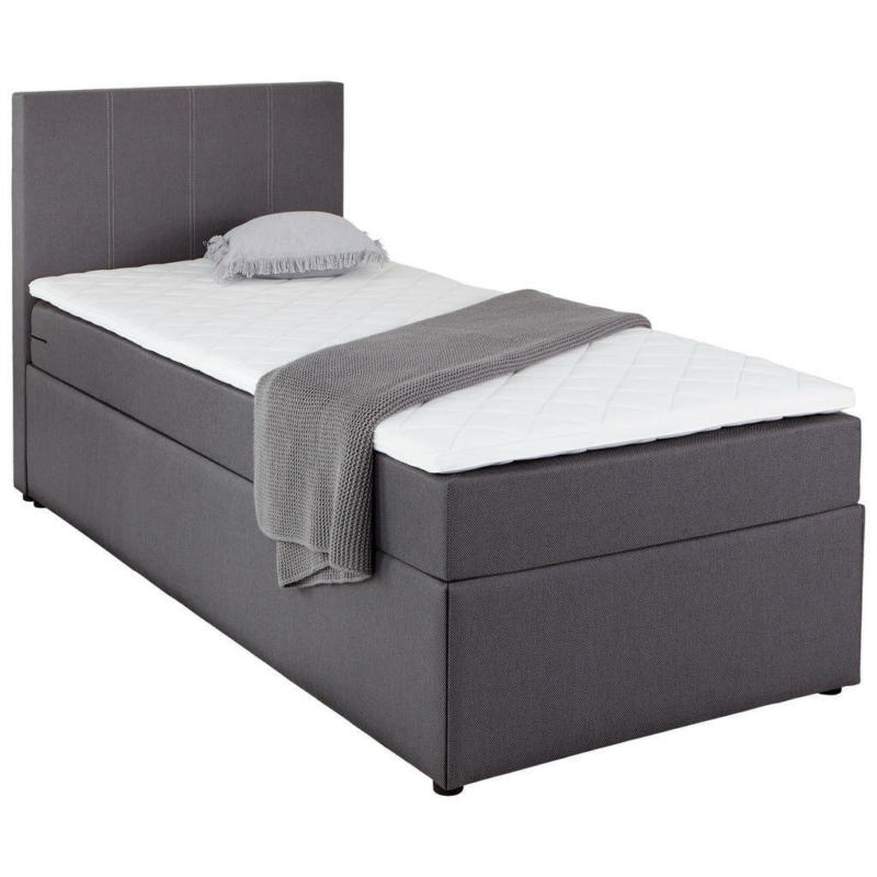 Boxbett 90/200 cm in Grau