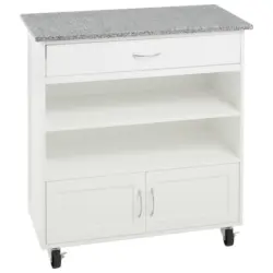 Servierwagen in Grau, Weiß