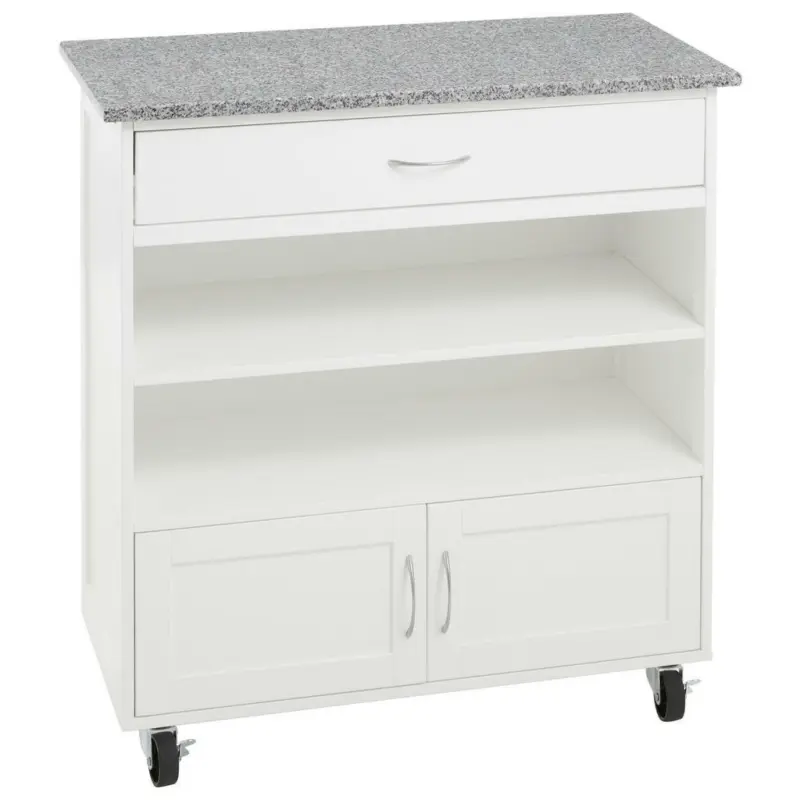 Servierwagen in Grau, Weiß