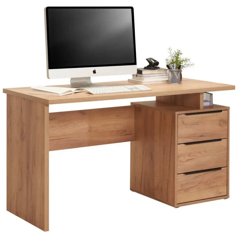 Schreibtisch 138/60/76 cm in Eichefarben