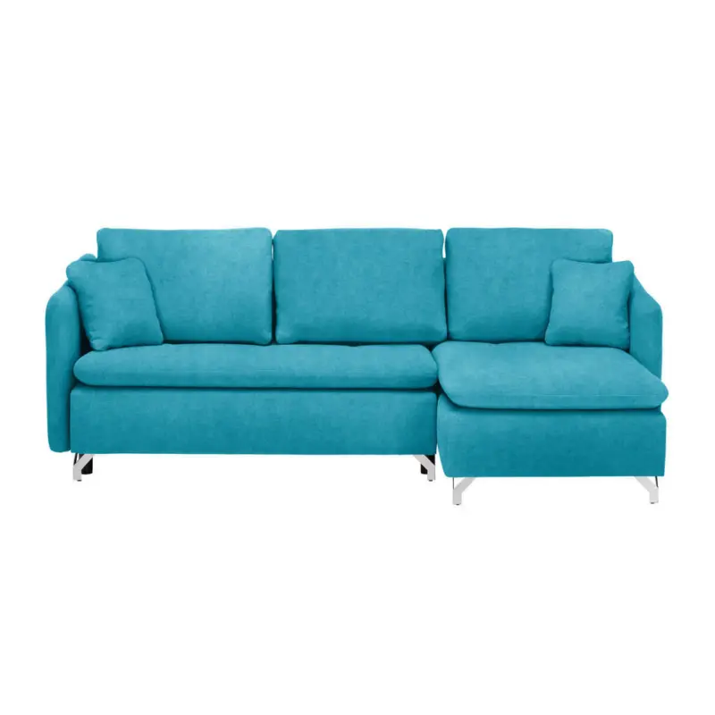 Ecksofa in Flachgewebe Türkis