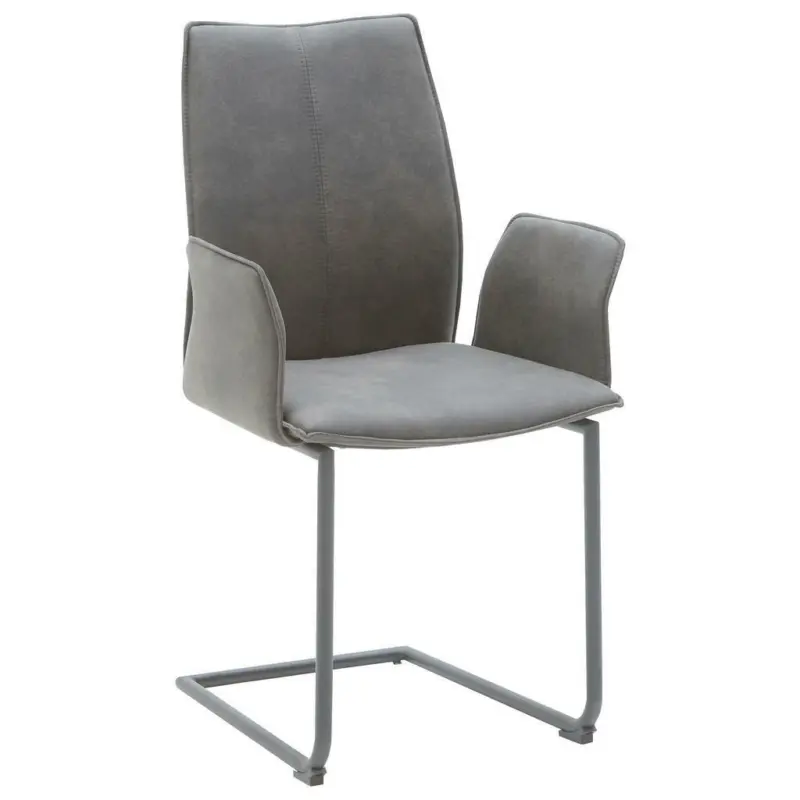 Armlehnstuhl in Eisen Mikrofaser