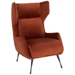 Ohrensessel in Flachgewebe Rot