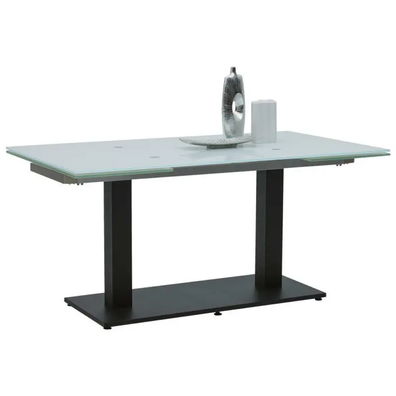 Esstisch in Metall, Glas 160-250/90/77 cm