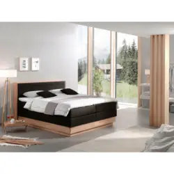 Boxspringbett 180/200 cm in Braun, Eichefarben