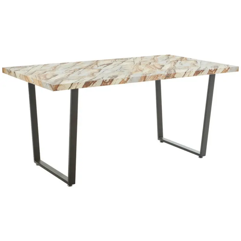 Esstisch in Metall, Holzwerkstoff 160/90/76 cm