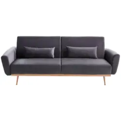 Schlafsofa in Samt Grau