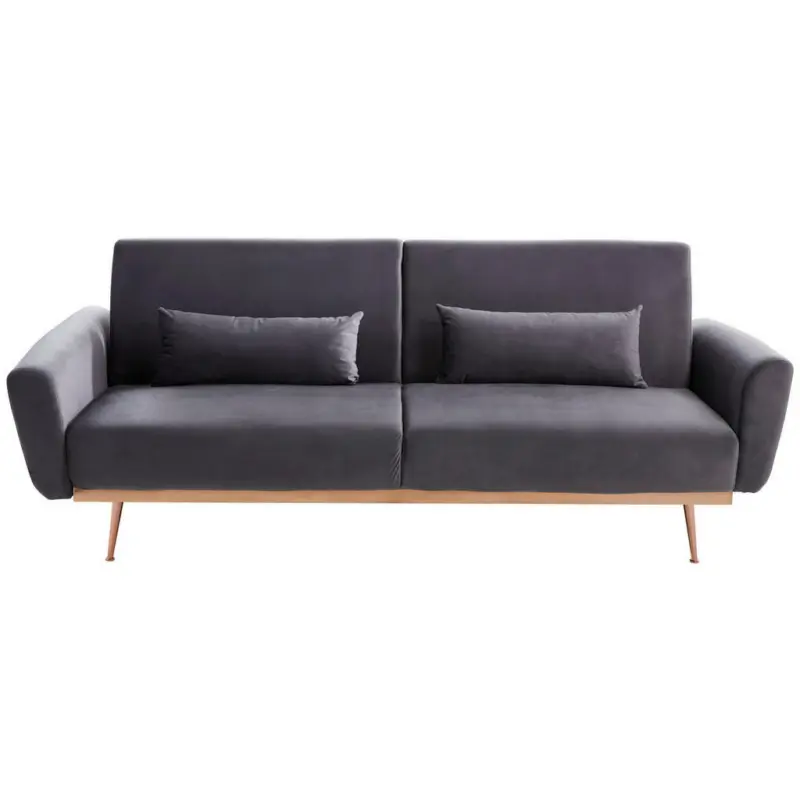 Schlafsofa in Samt Grau