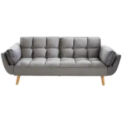Schlafsofa in Samt Grau