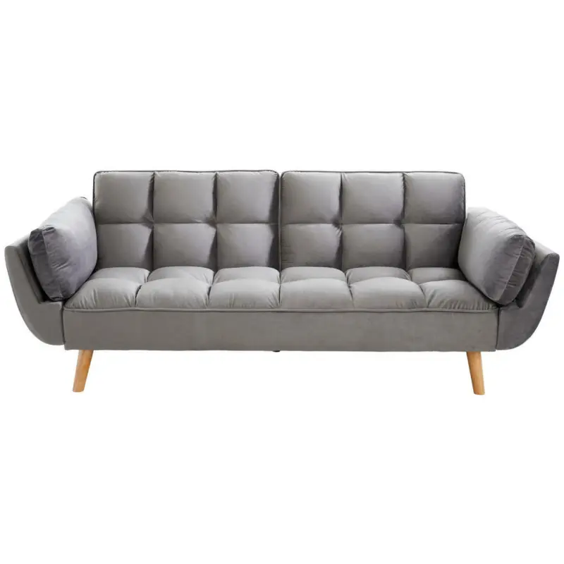 Schlafsofa in Samt Grau