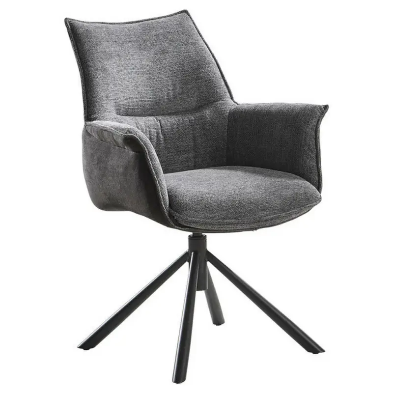 Armlehnstuhl in Stahl Flachgewebe