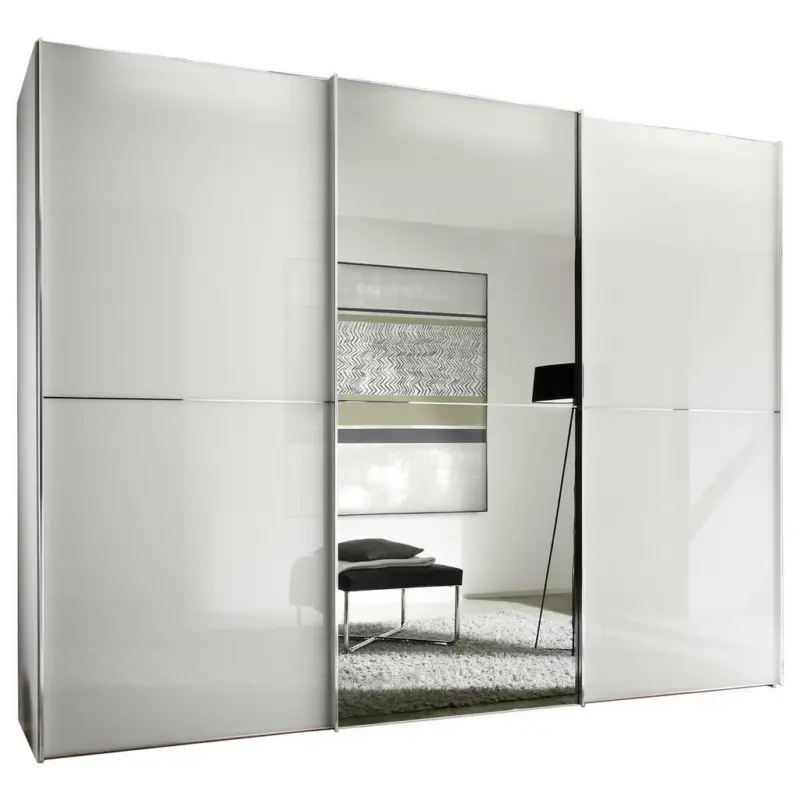 Schwebetürenschrank in Weiß