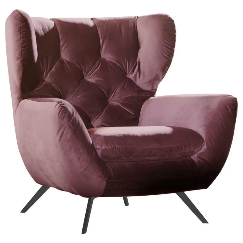Sessel in Velours Lila
