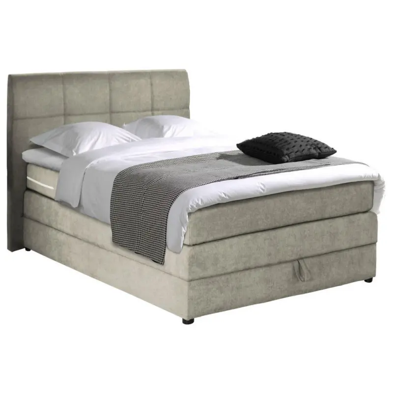 Boxspringbett 120/200 cm in Beige