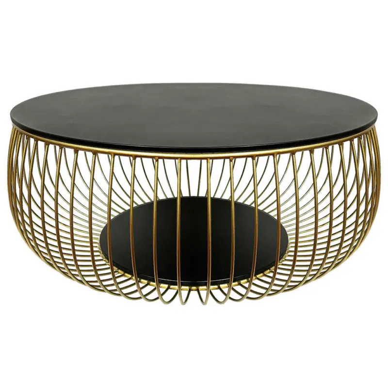 Couchtisch in Metall, Glas 86/86/35 cm