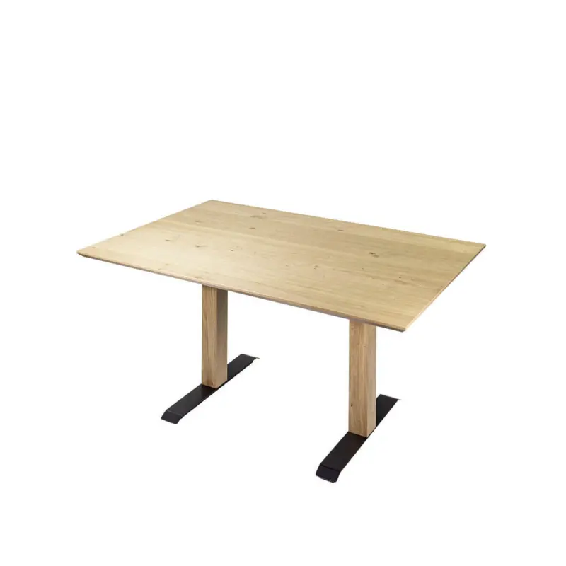 Schreibtisch 140/90/74-121 cm in Schwarz, Eichefarben