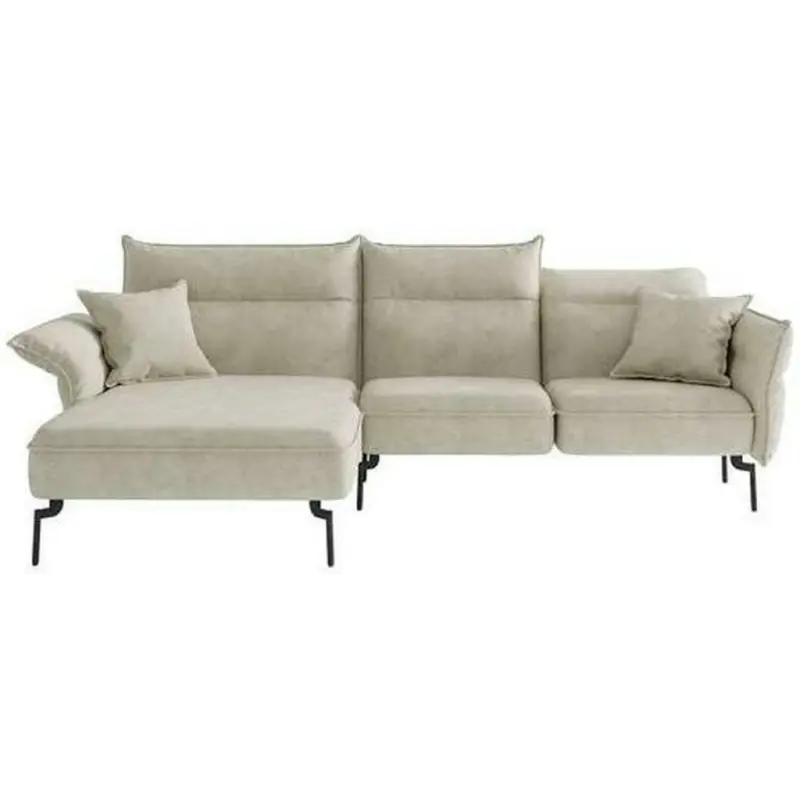 Ecksofa in Flachgewebe Creme