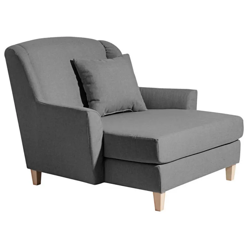 Lesesessel in Flachgewebe, Leinenoptik Anthrazit