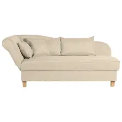 Récamiere in Flachgewebe Beige