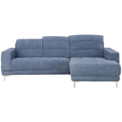 Ecksofa in Webstoff Blau