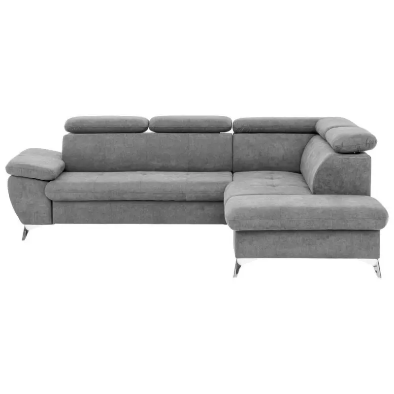 Ecksofa in Mikrofaser Hellgrau