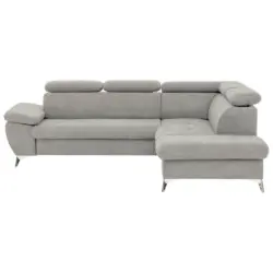 Ecksofa in Mikrofaser Grau